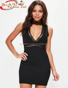 Well fit Fashionable cut-out trim ladies dress OEM Custom Cut Out Design Casual Breathable Dress Sexy dress Custom Manufacturer