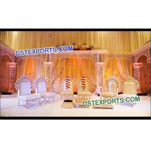 Derniers meubles de mariage asiatiques Chaises Mandap de mariage indien Décorations de mariage élégantes - Product Image 1