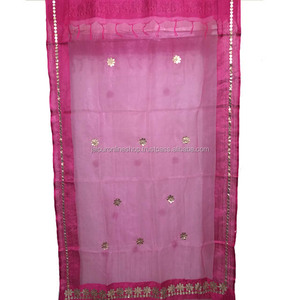 Dota y encaje para mujer, trabajo dupatta, compra en línea - Product Image 1