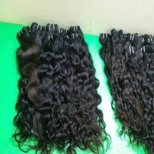100% extensions brutes indiennes naturelles vierges cuticules alignées faisceaux de tissage Double trame temples vague douce/boucle Style 12A péruvien - Product Image 5