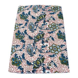 Marca de lujo indio hecho a mano gasa para correr Material multicolor bloque Floral impreso tela de algodón para niñas cortinas cubiertas - Product Image 1