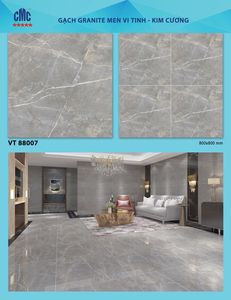 Azulejo vitrificado de porcelana de microcristal gris CMC de alta calidad, ladrillo refractario antibacteriano, uso Interior de 800x800mm, venta al por mayor - Product Image 3