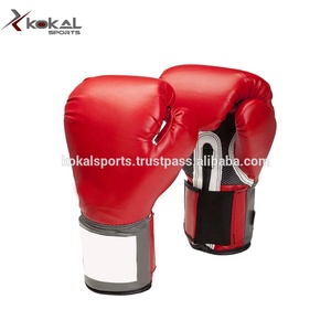 Genuine Leather Punching Gloves with Adjustable Velcro <b>Strap</b> - Product Image 2