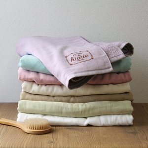 Serviette de bain en gaze de coton tissée au Japon 25 pouces*49 pouces/60 cm*125 cm 350 GSM Séchage rapide Teinture unie Couleur personnalisée Écologique Douce - Product Image 4