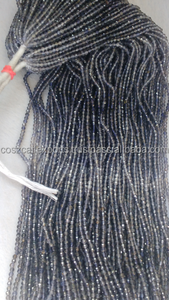 หินลาบราดอไรต์สีฟ้าธรรมชาติลูกปัดกลมทรงหลวมลูกปัดคริสตัล2มม. สำหรับทำเครื่องประดับ - Product Image 6