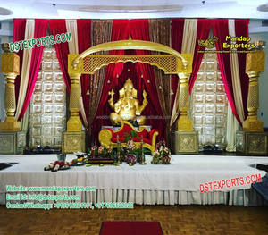 Decoración de escenario para bodas, escenario tradicional asiático de bollwood - Product Image 6