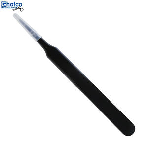 Pince à épiler à pointe plate en acier inoxydable de haute qualité catégorie de beauté pour les extensions de cils pince à épiler à sourcils - Product Image 2