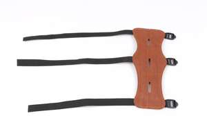 Tir à l'arc en cuir noir, 3 sangles de protection, tir à l'arc - Product Image 2