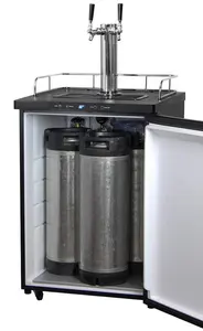 डिजिटल प्रदर्शन डबल नल चीन बियर निकालने की मशीन Kegerator
