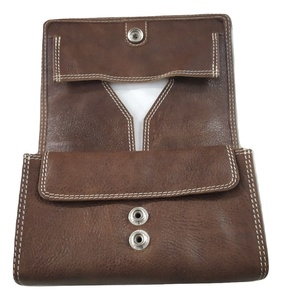 Cartera RFID de cuero genuino Unisex personalizable con logotipo de caramelo bordado hecho a mano botón corto PC asistente largo funcional - Product Image 5