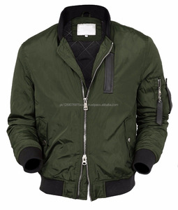 Nuevo diseño de chaqueta de bombardero para mujeres y hombres/Venta al por mayor 100% Poliéster Personalizado Zip up Negro Bomber Jacket - Product Image 4