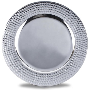 Anillo decorativo redondo de plata de la placa del cargador - Product Image 1