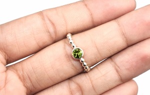 Actual Round Shape <b>Green</b> Peridot 925 Sterling Silver Ring, Handmade Silver <b>Jewelry</b>, Wholesale Silver <b>Jewelry</b> - Product Image 4