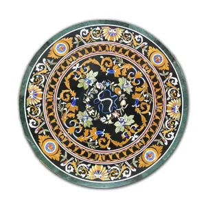 marble Stone Inlay Dining Table Top Pietra Dura Table Top