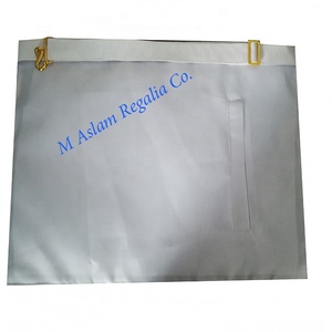 Fellow Craft Blue Lodge Leather Apron with Rosettes - Product Image 2