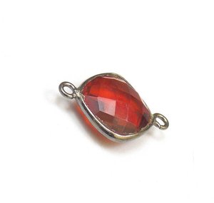 Ensemble de connecteurs uniques en argent sterling 925 pour la fabrication de bijoux, grenat rouge, quartz, double caution, ODM, fournisseur OEM - Product Image 2