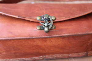 Wholesale 2025 Real Handmade Indian <b>Vintage</b> Style Goat Leather Crossbody Sling Purse High Quality Brown Leather Durable <b>Handbags</b> - Product Image 4