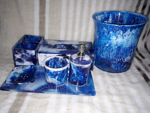 Bocina, hueso, Perla Madre y resina, conjunto de baño, los mejores productos - Product Image 5