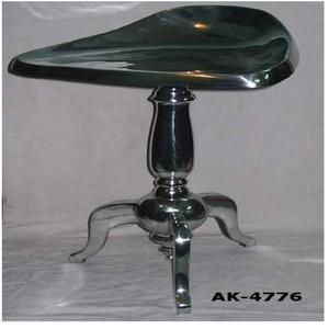 Taburete de barra de aluminio con soporte de trípode ajustable vintage con soporte gris claro taburete resistente perfecto para Bar en casa y tienda - Product Image 1