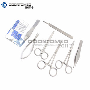 Lot de 12 instruments stériles de qualité supérieure pour l'élimination des lacerations, comprenant des forceps, des hémostatiques et des ciseaux de Castroviejo - Product Image 4