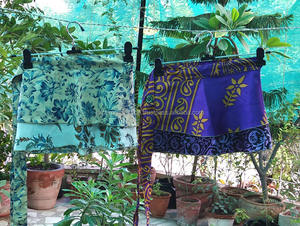 กระโปรงห่อส่าหรีผ้าไหมมินิแบบกลับด้านได้ทันสมัย - Product Image 4