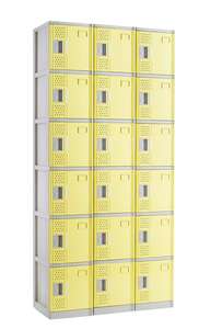 Six Tier ABS Plastic Small Size Locker Cabinet with three bases - Product Image 5