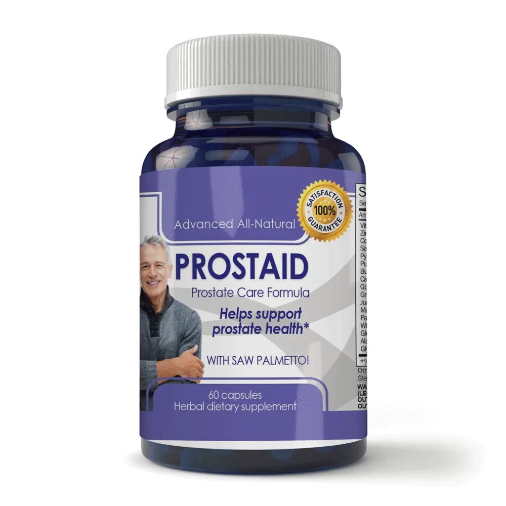 منتجات بالكامل مكملات عشبية ProstAid ProstAid للعناية بالبروستاتا مع منشار بالميتو Pgeum africa anum 60 كبسولة