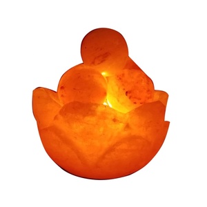 Organic Material Salt Lamp for Home Decor Feng Shui Style Carved Technique Natural and Eco-Friendly Ambiance Enhancer - Product Image 3