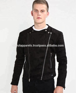 แจ็คเก็ตหนังแกะสีดำเรียบแบบสลิมฟิตสำหรับผู้ชาย ปี 2026 สำหรับฤดูหนาว - Product Image 5