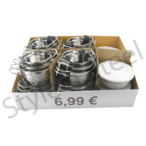 Ensemble de passoire et ensemble de bols PDQ en acier inoxydable, accessoires de cuisine, bol de cuisine, panier de vidange, passoire et passoire - Product Image 1