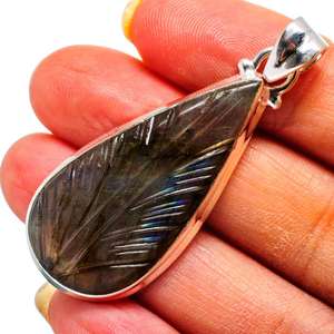 <b>Labradorite</b> Gemstone 925 Solid Gemstone 925 Solid Sterling Silver Handmade <b>Pendant</b> Fashion <b>Pendant</b> for Women Bulk Supplier - Product Image 1