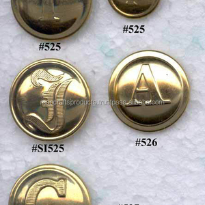 OEM douane exigence logo haute qualité vêtements uniforme en relief costume or laiton boutons - Product Image 6