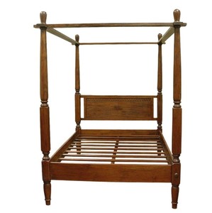 TEAK FURNITURE INDONESIA - <b>CANOPY</b> TEAK <b>BED</b> FURNITURE MANUFACTURER - Product Image 1
