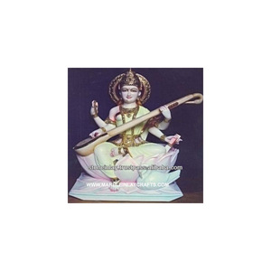 Saraswati Mata Marble Statue - Product Image 1