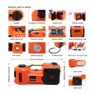 المهنية 5 طن المحمولة سيارة DC <span class=keywords><strong>12V</strong></span> 5 T متعددة الوظائف رافعة هيدروليكية أرضية مع مفتاح برغي كهربائي