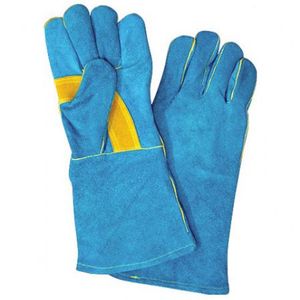 Gants de soudage du cuir, renforcés vert, résistants à la chaleur, gants à main/soudeurs, 12 pièces - Product Image 3