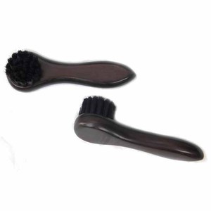 Brosse en Nylon avec poils noirs en bois naturel, brosse de nettoyage de chaussures avec poignée pour le nettoyage des chaussures - Product Image 1