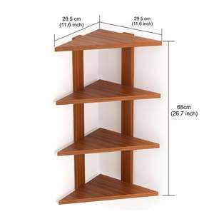 Wall <b>Corner</b> Shelf And Display Rack - 4 <b>Shelves</b> Set - Product Image 6