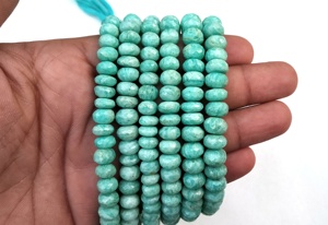 La meilleure qualité en Amazonite naturelle Micro perles rondelles à facettes pour la fabrication de bijoux prix de gros - Product Image 4