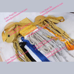 Aiguillette de uniforme dorada/plateada, cordones trenzados para hombro, fourragère francesa, Win Master Pakistán - Product Image 6