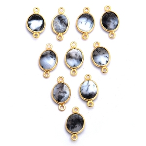 Connecteur en argent sterling 925 plaqué or avec pierre précieuse labradorite et sertissage en argent pour occasions de cadeaux unisexes - Product Image 5