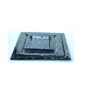 Plateau en fer à mosaïque de verre plaqué, pour toutes les couleurs, décoration de la maison, plat en fer, pour mosaïque de verre plaqué - Product Image 6