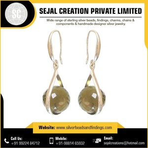 Wholesale Womens Best Quality 925 Sterling Silver <b>Earring</b> Fashion 24K Gold Plated Wholesale Dubai Gold Stud <b>Earrings</b> Jewelry - Product Image 2