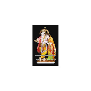Statue d'Idole Radha Krishna en Marbre de Makrana - Product Image 1
