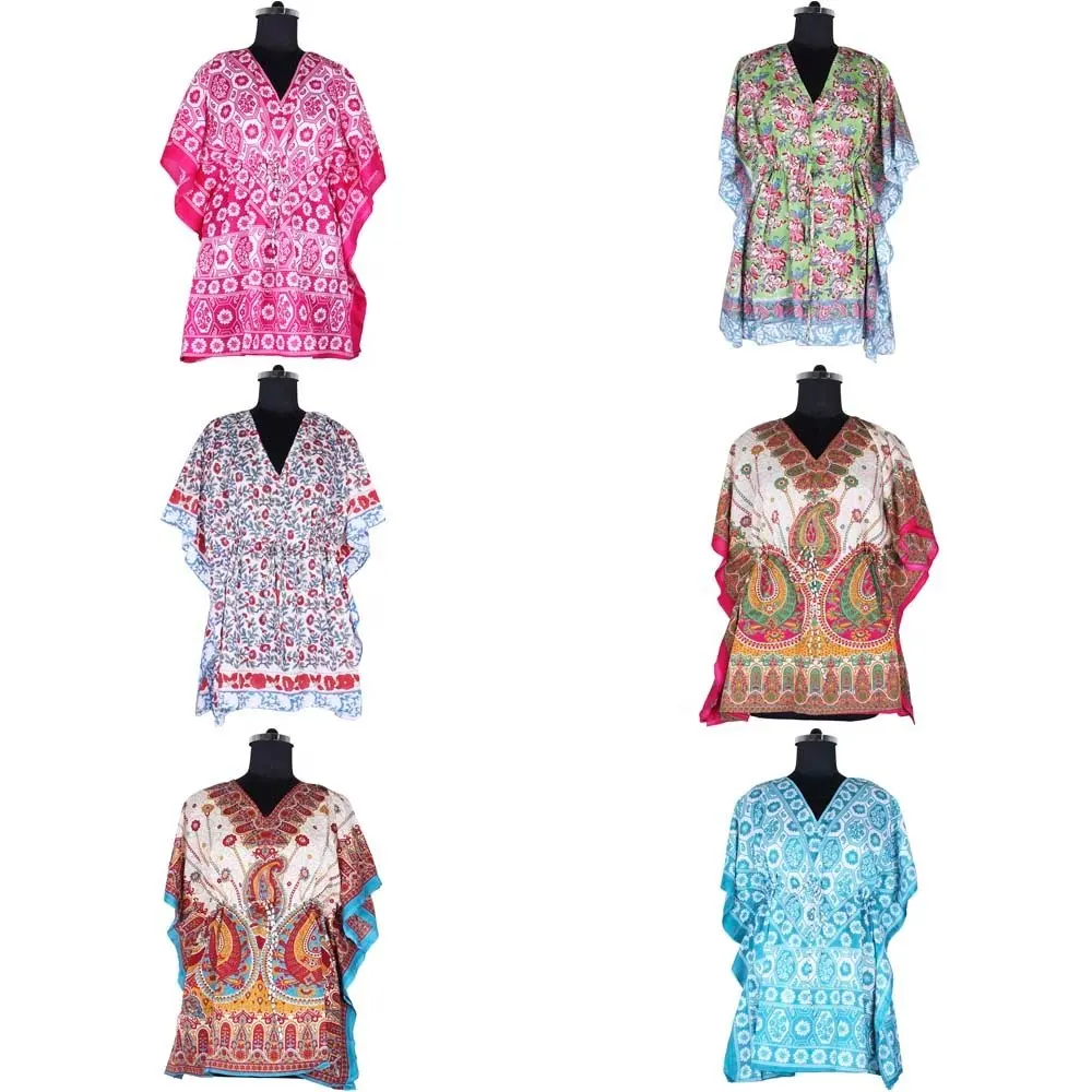 Ziemlich neuestes Design Dubai Silk Print Short Kaftan