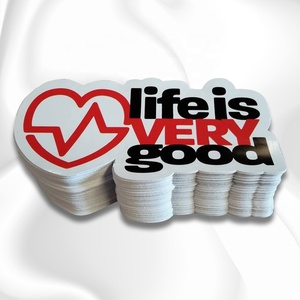 Pegatinas de vinilo de PVC troqueladas personalizadas | Calcomanías impermeables brillantes para portátiles al por mayor para marca y promoción Resistencia a la tinta UV - Product Image 1