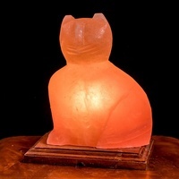 <b>Crystal</b> Rock Salt Fancy Stylish Cat Hand Carved Salt Lamp with Real Touch <b>Animal</b> Theme-Sian Enterprises - Product Image 6