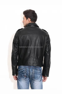 Chaqueta de Cuero Genuino Negra Pura de Piel de Vaca para Motociclistas, Chaqueta Personalizada de Moda para Motociclistas - Product Image 3