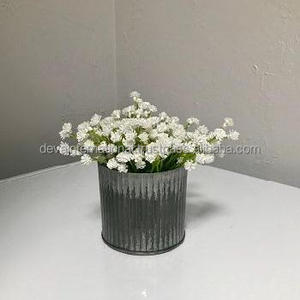 VINTAGE flor maceta olla de METAL galvanizado de hierro de mejor calidad galvanizado plantador - Product Image 4