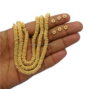 ชุบทอง6มิลลิเมตรแฟนซีดอกไม้ลูกปัด Spacer,ขายโดย Strand-8นิ้วสาระยาว - Product Image 2